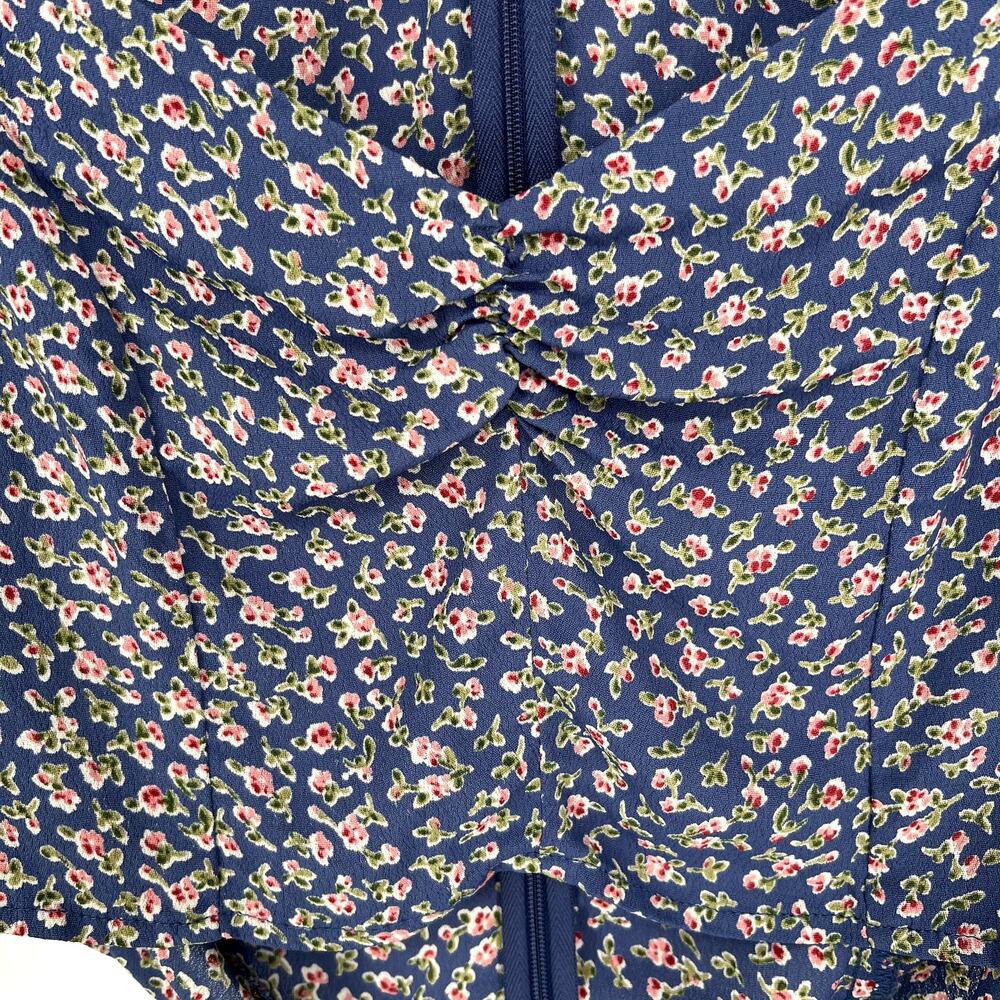 Reformation Eugenia Ditzy Floral Crop Top Blouse size 6 - Picture 7 of 13